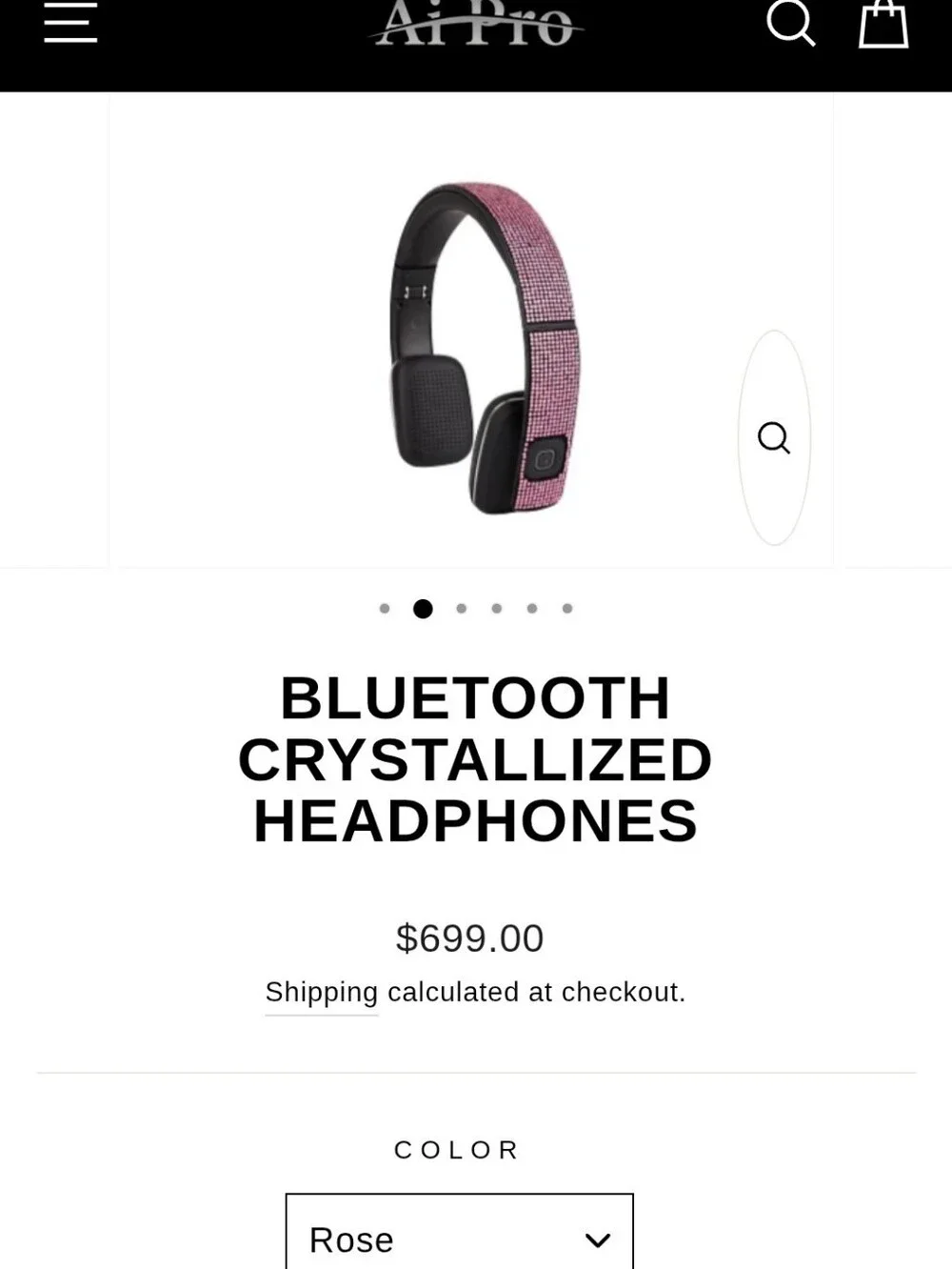 Air Pro Bluetooth Rose Crystallized Wireless Headphones Includes Free $39 Gift!